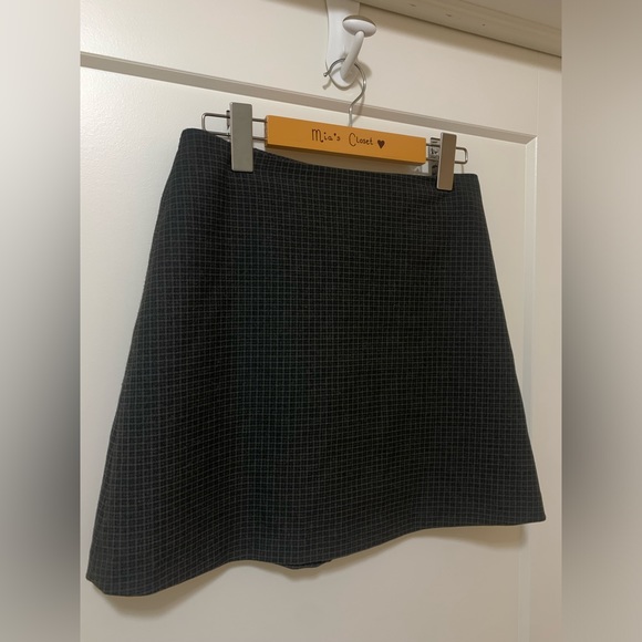 ARITIZIA Wilfred Mini A-line Skirt - Plaid - Navy Blue & Green - NEVER WORN! - Picture 7 of 8